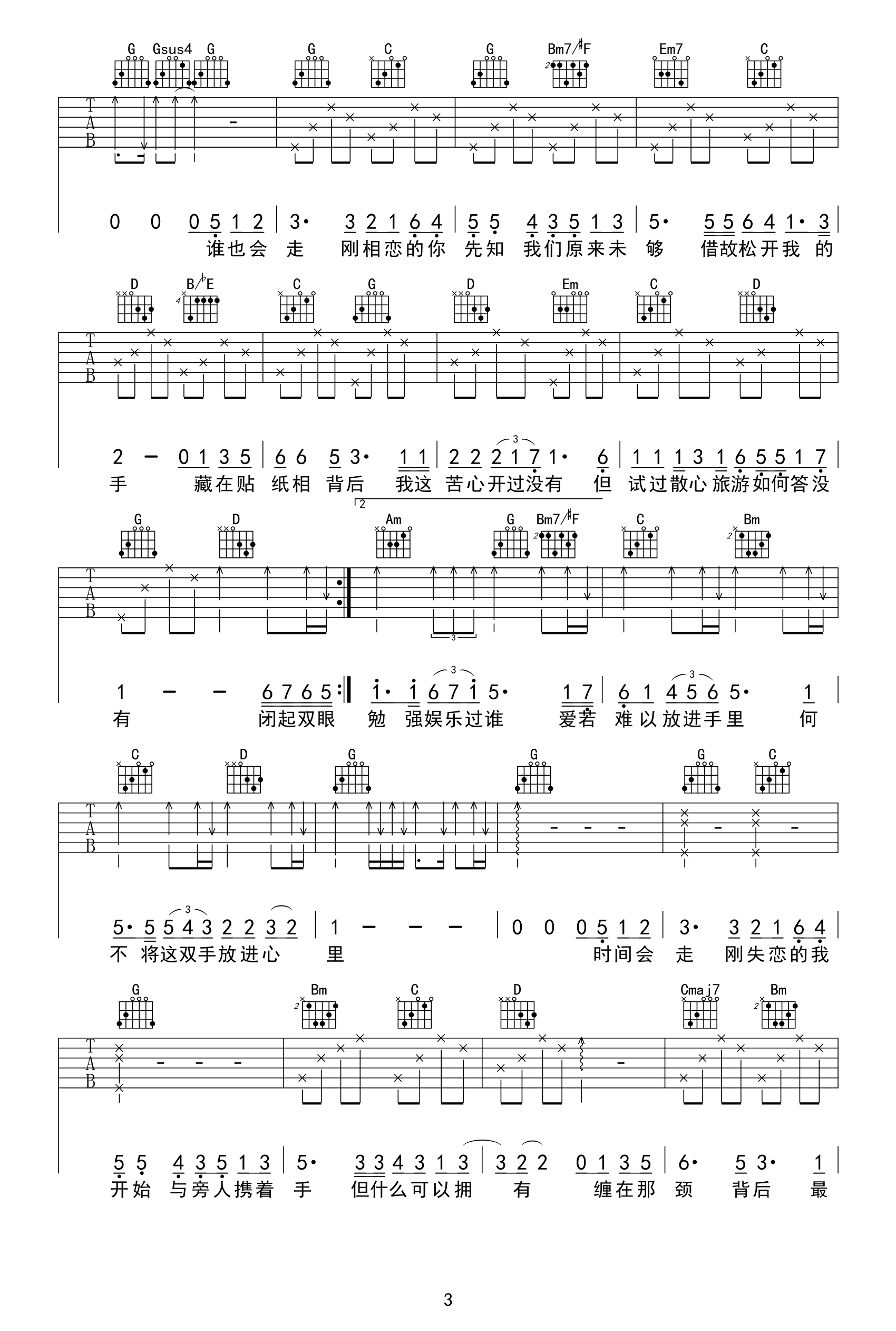 陈奕迅-人来人往吉他谱-吉他帮-3